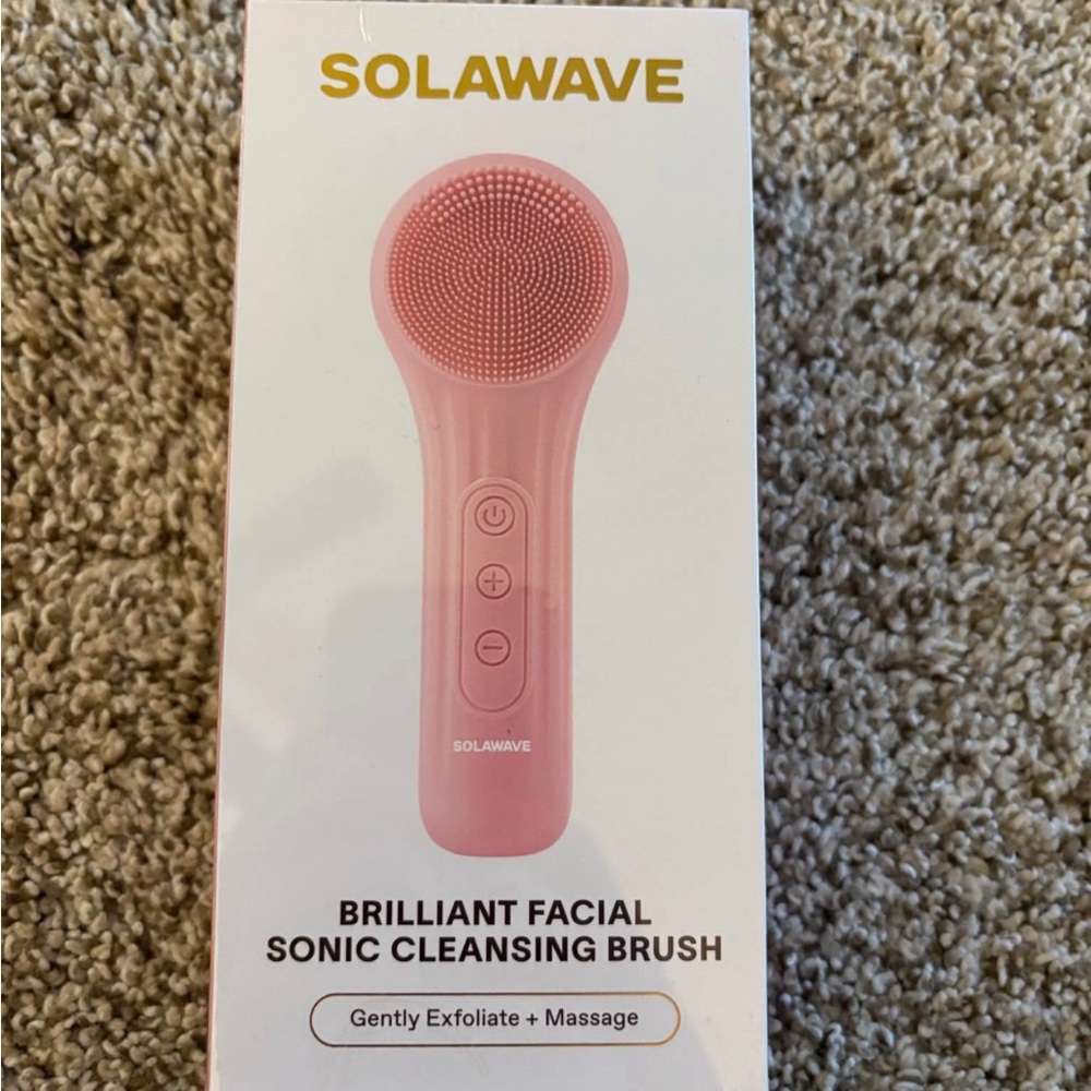 Solawave sonic facial cleansing brush, sealed